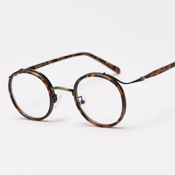 Will TR90 Punk Retro Round Glasses Frame